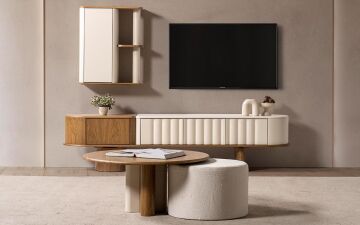 Luther Tv Ünitesi (Beyaz-Ceviz)(Seri Sonu)