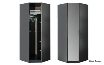 Yaren Köşe Gardırop Antrasit