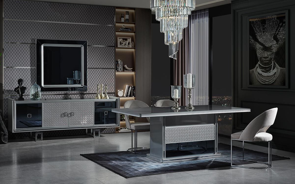 Clive Yemek Odası Takımı (Krom)