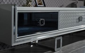 Clive TV Ünitesi (Krom)