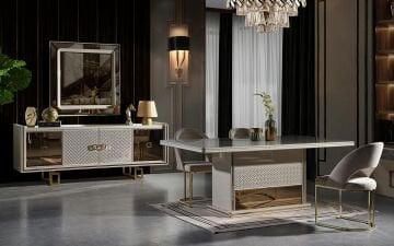 Clive Yemek Odası Takımı (Gold)