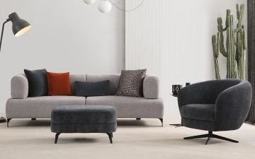 Valeria Koltuk Takımı (Siyah Ayaklı - Sırt Mekanizmalı)