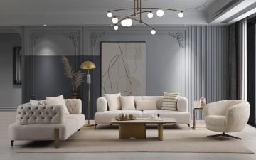 Valeria Antik Koltuk Takımı (Sırt Mekanizmalı)