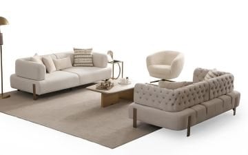 Valeria Antik Koltuk Takımı (Sırt Mekanizmalı)