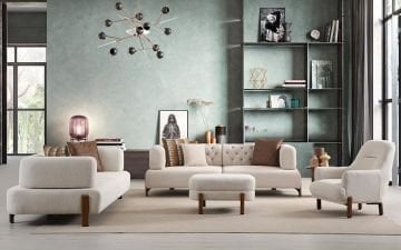 Valeria Wood Koltuk Takımı (Sırt Mekanizmalı)