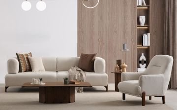 Valeria Wood Koltuk Takımı (Sırt Mekanizmalı)