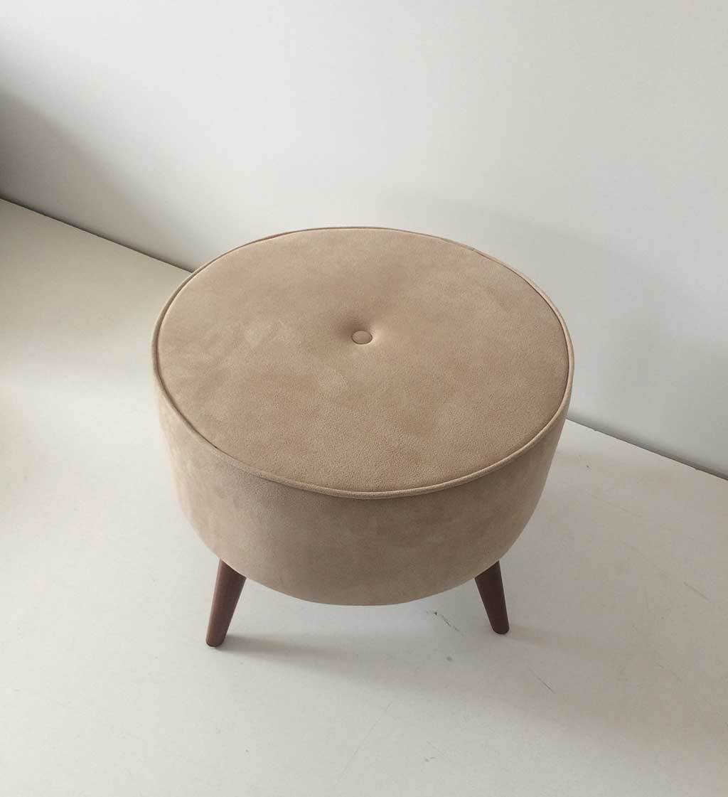 Retro Yuvarlak Puf Çap - 60 cm