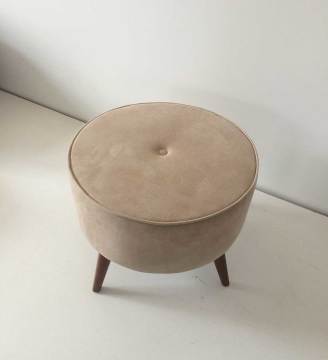 Retro Yuvarlak Puf Çap - 60 cm