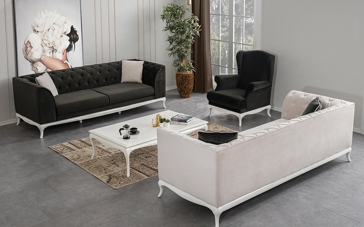 Anya Koltuk Takımı (Beyaz)