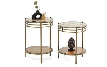 Deluks 318 Yan Sehpa Seti (Ceviz-Klasik)