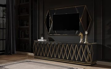 Zümrüt Tv Ünitesi - Siyah