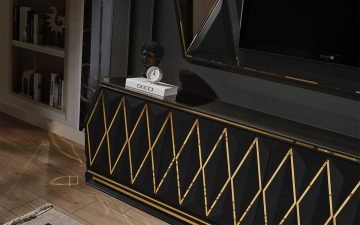 Zümrüt Tv Ünitesi - Siyah Tv Ünitesi (Set)