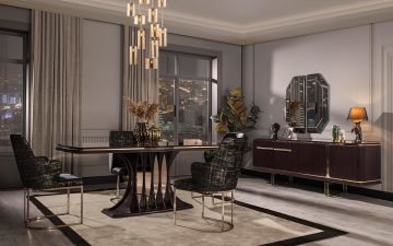 Bianco Yemek Odası Takımı - Mürdüm