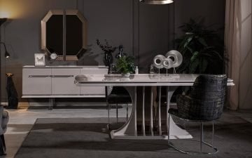Bianco Yemek Odası Takımı - Pudra