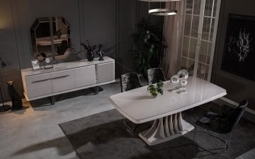 Bianco Yemek Odası Takımı - Pudra