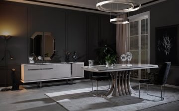 Bianco Yemek Odası Takımı - Pudra