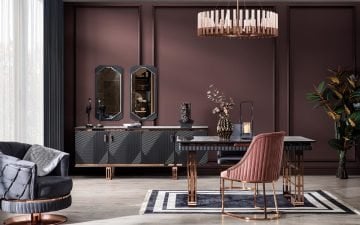 Nevada Yemek Odası Takımı - Antrasit