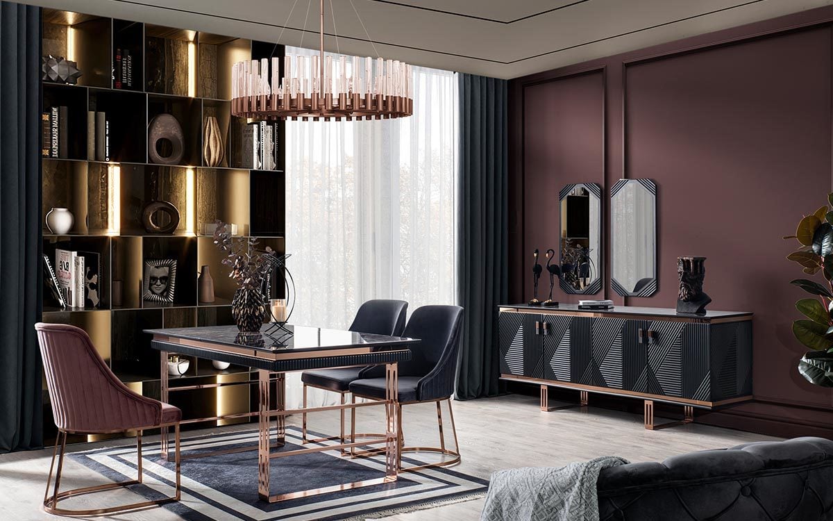 Nevada Yemek Odası Takımı - Antrasit