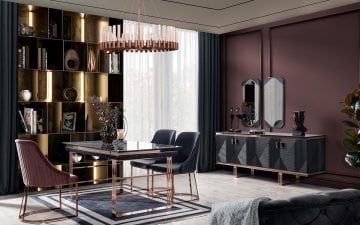 Nevada Yemek Odası Takımı - Antrasit