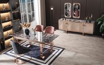 Nevada Yemek Odası Takımı - Gold