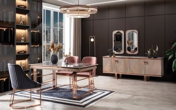 Nevada Yemek Odası Takımı - Gold