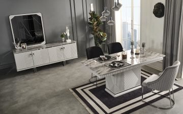 Dubai Yemek Odası Takımı - Beyaz