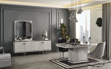 Dubai Yemek Odası Takımı - Beyaz