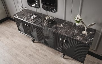 Dubai Yemek Odası Takımı - Siyah