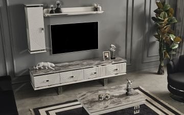 Dubai TV Ünitesi - Beyaz