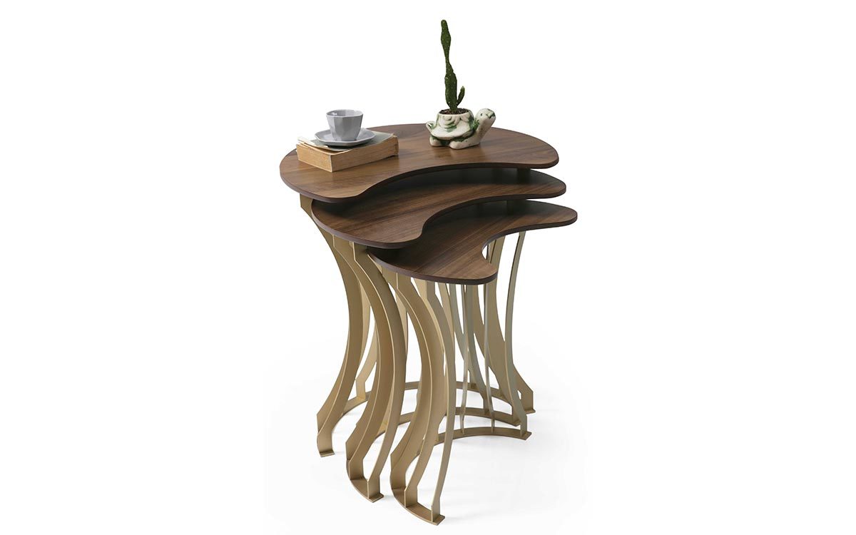 Carmen Zigon Sehpa - Gold