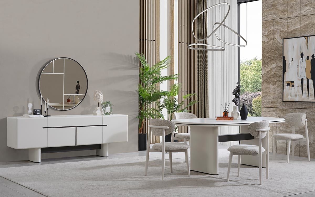 Hemnes Premium Yemek Odası Takımı