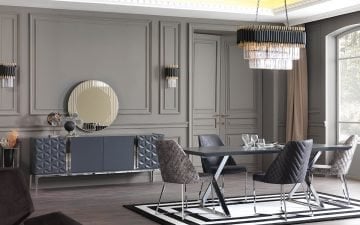 Dome Yemek Odası Takımı - Antrasit