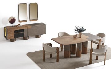 Julina Yemek Odası Takımı (Açık Meşe)