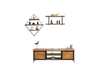 Iron Wood TV Ünitesi Alt Blok (Ahşap K.)