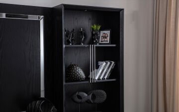 Mabel TV Ünitesi (Çift Kitaplık)(Siyah) (Seri Sonu)