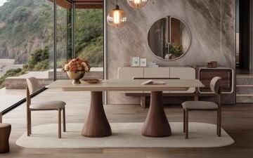 Carloc Yemek Odası Takımı (Koyu Meşe)