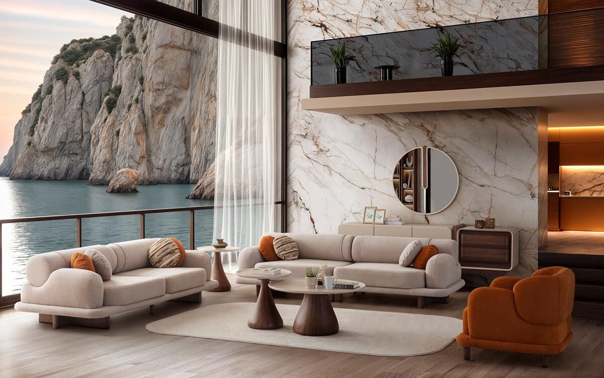 Carloc Koltuk Takımı (Koyu Meşe)