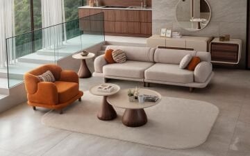 Carloc Koltuk Takımı (Koyu Meşe)