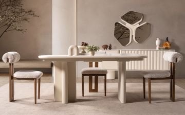 Luther Yemek Odası Takımı (Beyaz)