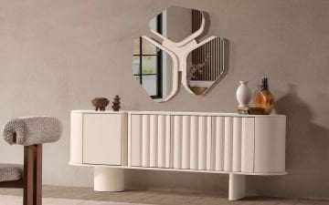 Luther Yemek Odası Takımı (Beyaz)