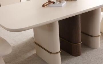 Aurora Yemek Odası Takımı (Krem)