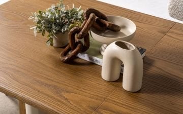 Luther Yemek Odası Takımı (Beyaz-Ceviz)