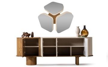 Luther Yemek Odası Takımı (Beyaz-Ceviz)