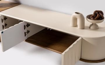 Luther Tv Ünitesi (Beyaz-Ceviz)