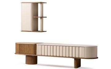 Luther Tv Ünitesi (Beyaz-Ceviz)