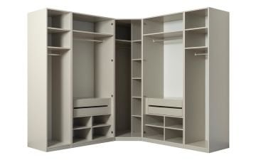 Nura Köşe Dolap (Ahşap Kapak)