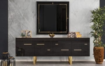 Nelson Yemek Odası Takımı (Antrasit, Mürdüm)