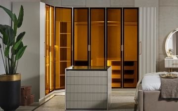 Gold London Köşe Dolap