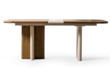 Luther Yemek Odası Takımı (Beyaz-Ceviz)(Seri Sonu)